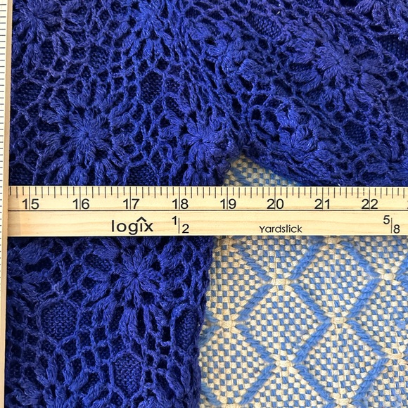 *SOLD* Vintage Purple Crochet Cardigan - Picture 9 of 10